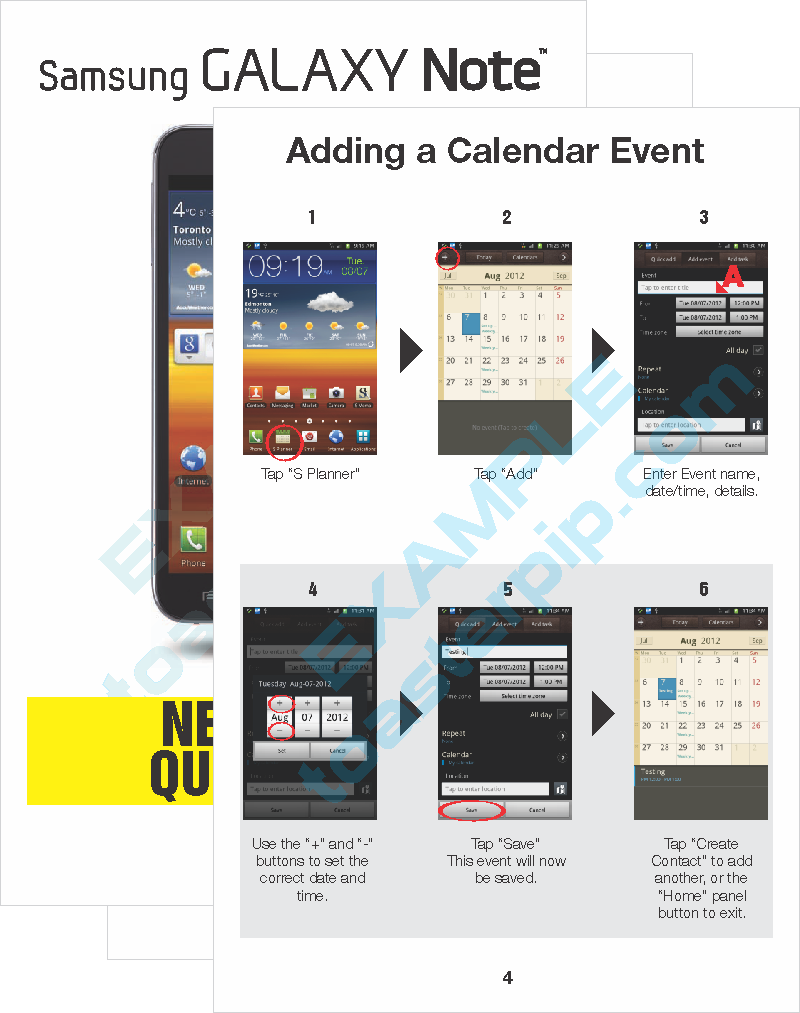 toasterpip design portfolio manual IT information_technology technical_writing samsung android