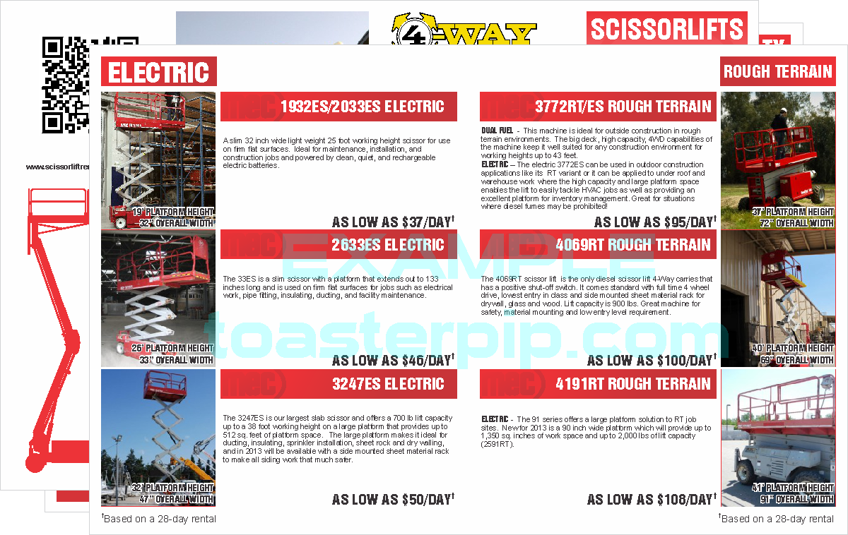 toasterpip design portfolio brochure promotion MEC scissorlift boom_lift