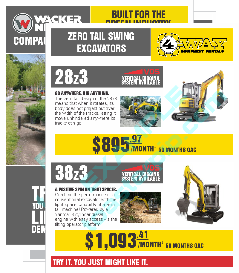 toasterpip design portfolio brochure promotion Wacker Neuson Loader Excavator