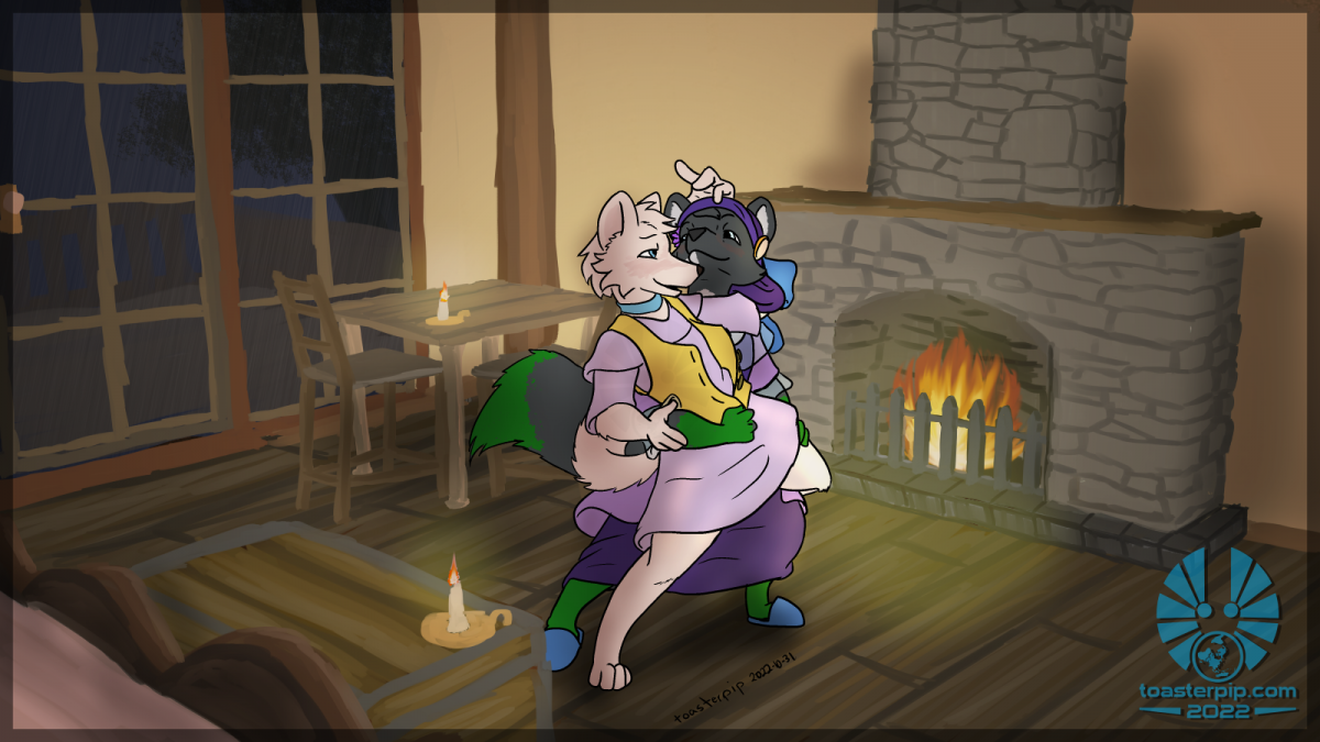 toasterpip character furry fox couple dance paso_doble spanish