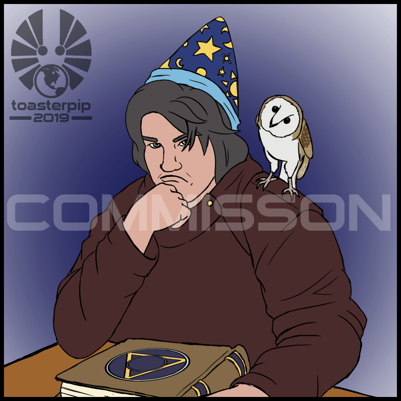 toasterpip commission caricature grumpy wizard friend discount