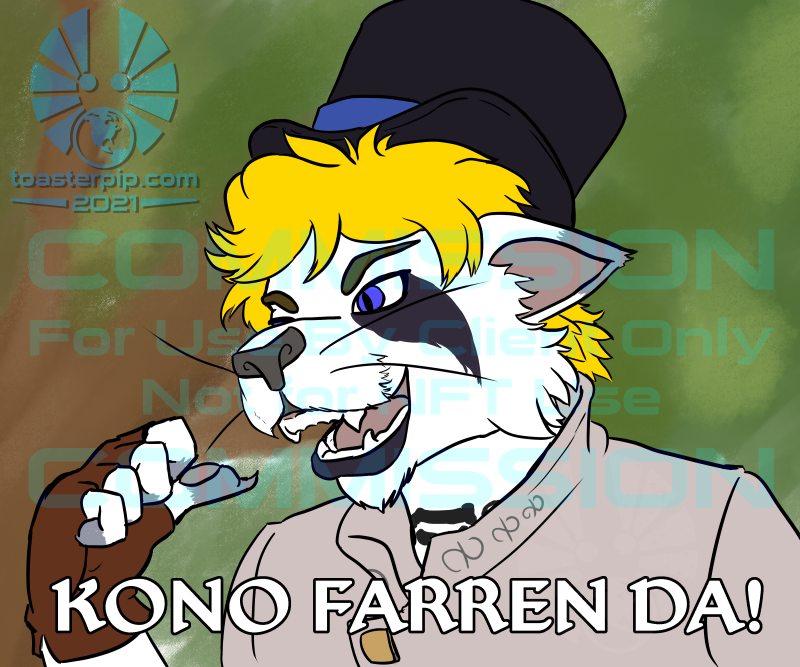 toasterpip commission illustration digital art meme jojo's_bizzare_adventure kono_dio_da dio_brando