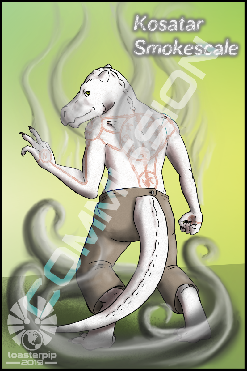 toasterpip commission kobold furcadia dnd pathfinder d&d smoke