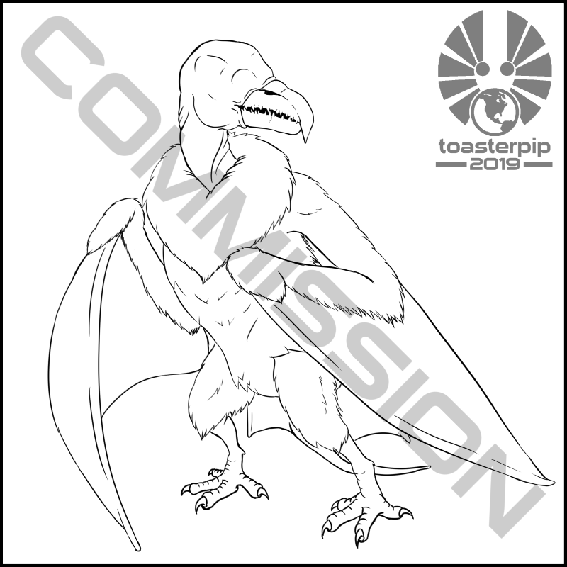 toasterpip commission rpg bird reptile uncanny no_eyes vulture shale_crow