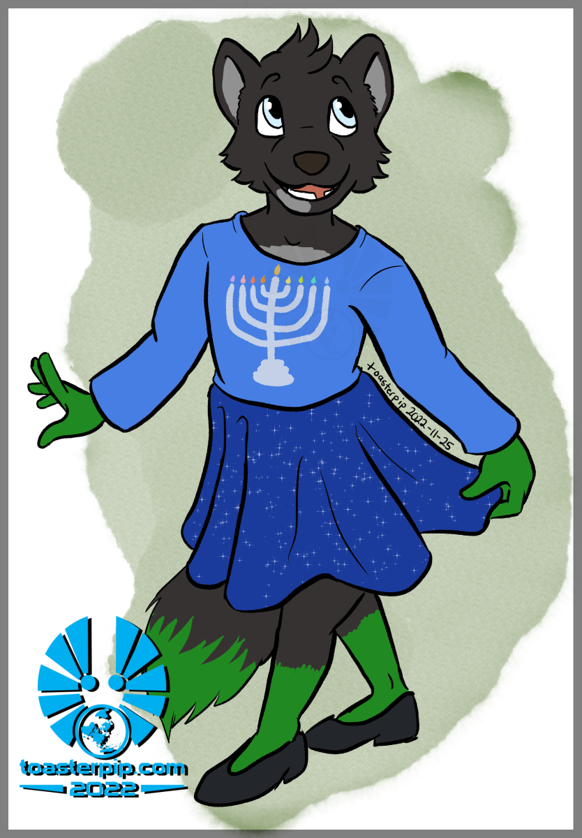 toasterpip character furry fox arctic_fox child dress cute vulpine_amethyst Sheila