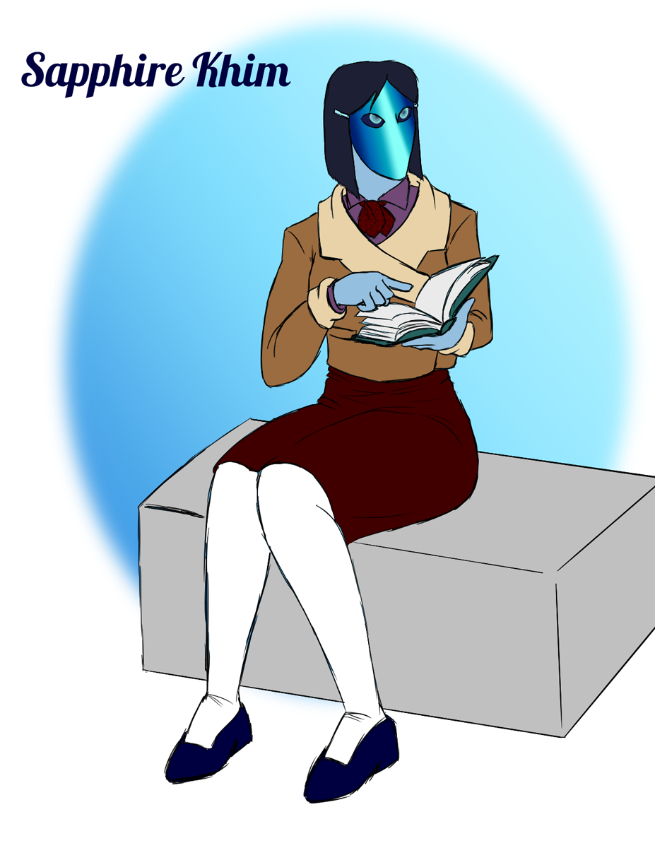furcadia character_portrait sapphire_khim synthetic synth gynoid