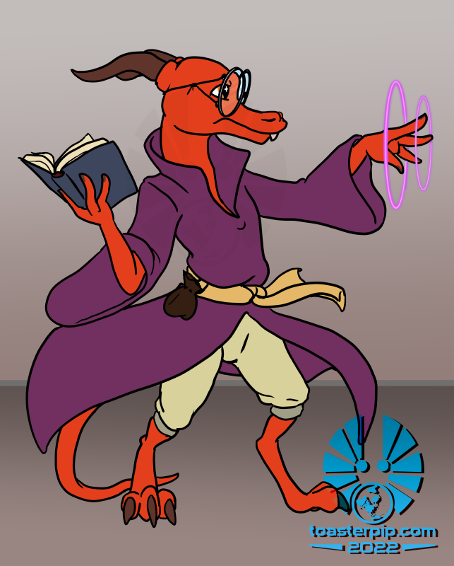 kobold mage wizard red scalie magic