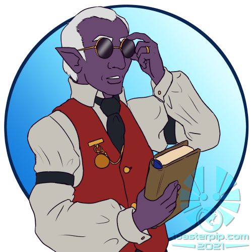 toasterpip character rpg D&D dnd drow dark_elf snooty fancy_clothes dark_glasses