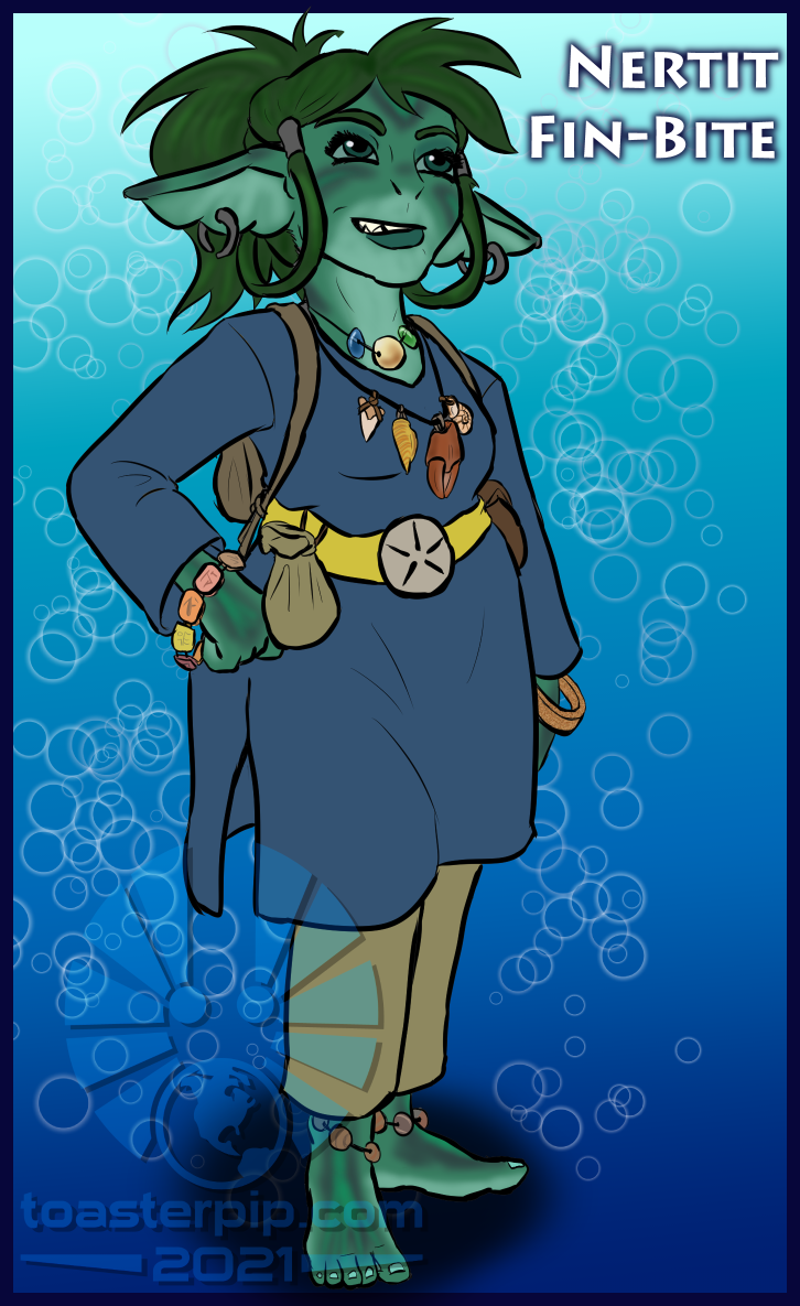 toasterpip character rpg d&d dnd goblin sea_goblin sorcerer female short_stack