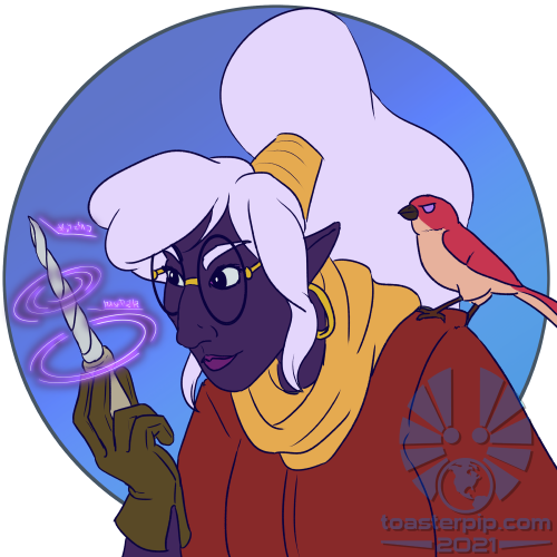 toasterpip character rpg D&D dnd drow dark_elf woman artificer