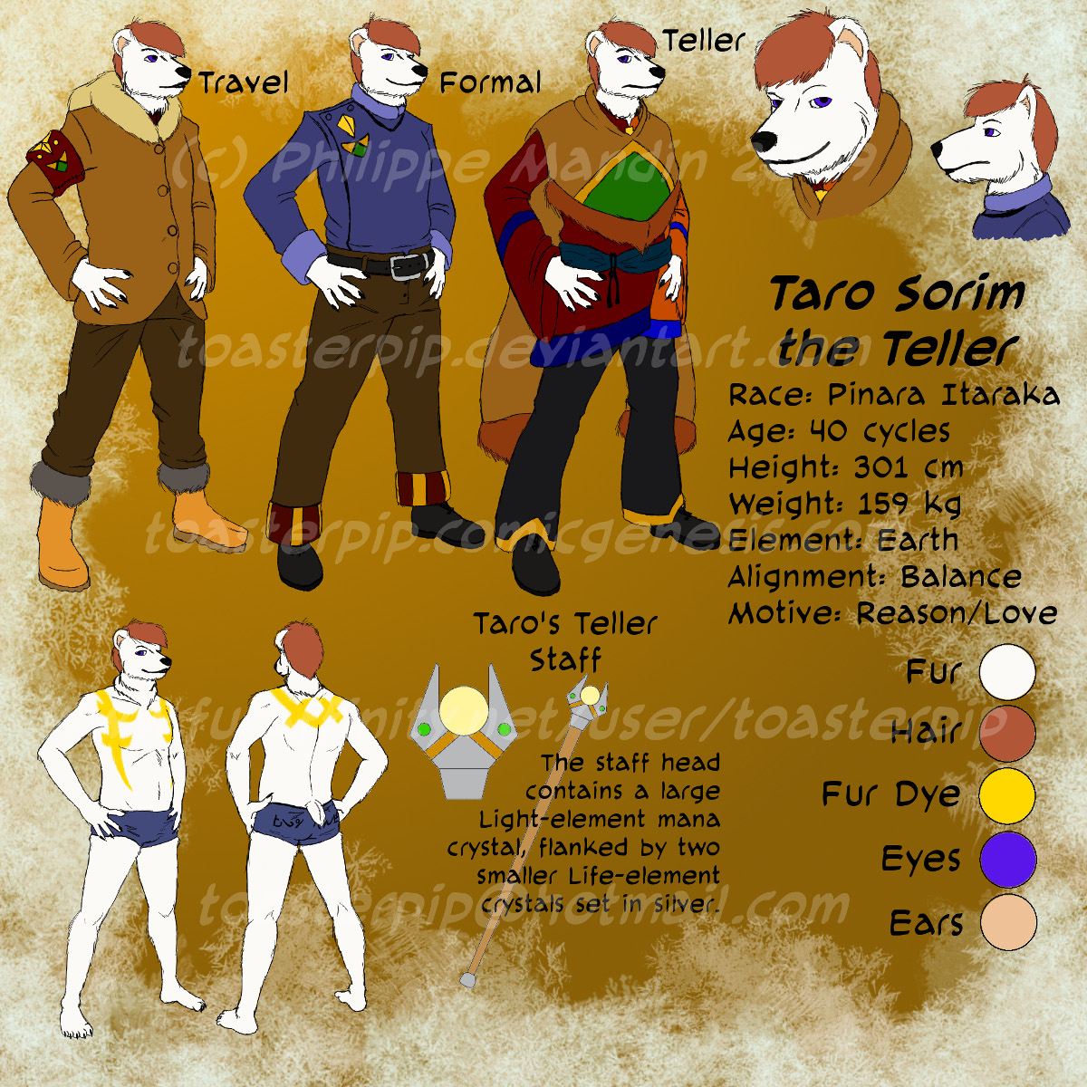 Taro Sorim, the Teller Reference Sheet