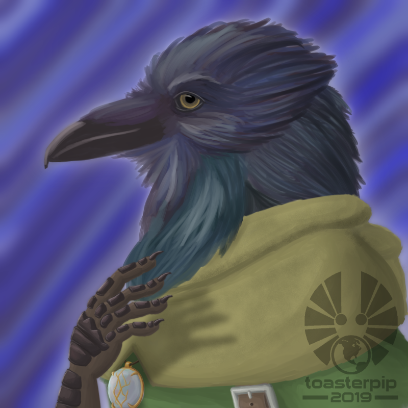 toasterpip dnd d&d kenku bard fluffy bird