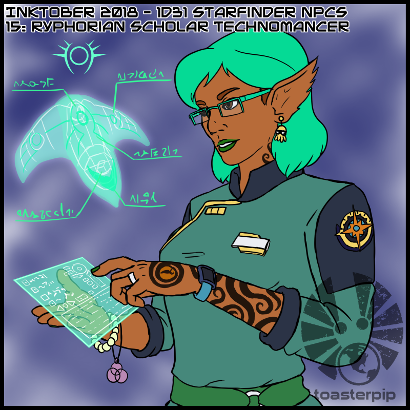 toasterpip inktober inktober2018 starfinder 1d31_starfinder_NPCs