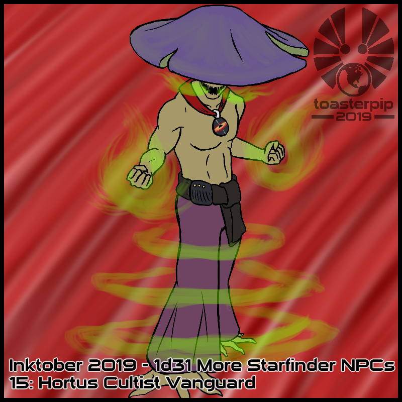 toasterpip inktober 2019 starfinder hortus cultist vanguard