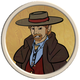 A virtual tabletop token for Jason Langley, featuring his human form from the shoulders up, from the above reference sheet.